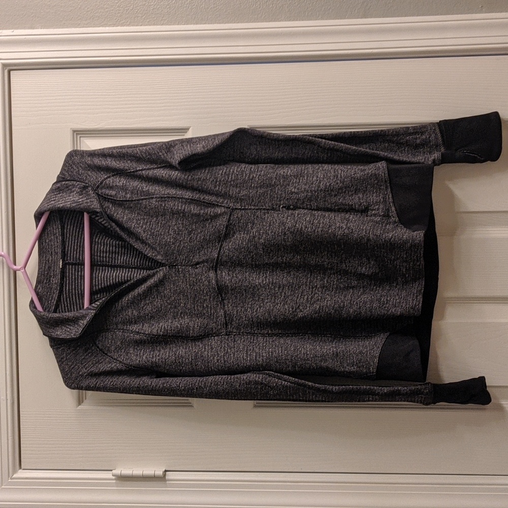 Lululemon Runderful 1/2 ZipMini Check Pique Black Heathered Black / Black 8